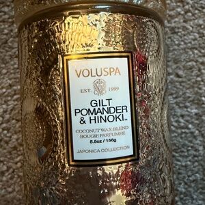 Voluspa Gold Gilt Pomander & Hinoki Candle